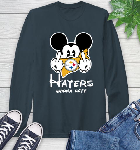 NFL Pittsburgh Steelers Haters Gonna Hate Mickey Mouse Disney Football T Shirt_000 Long Sleeve T-Shirt 9