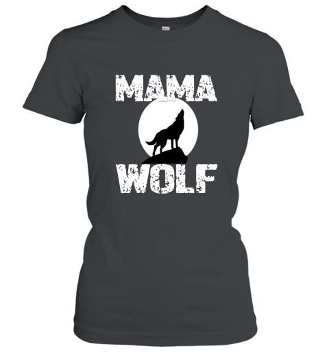 Mama Wolf Shirt Matching Family Tribe Wolves Moon Mum Mom ah my shirt Women T-Shirt