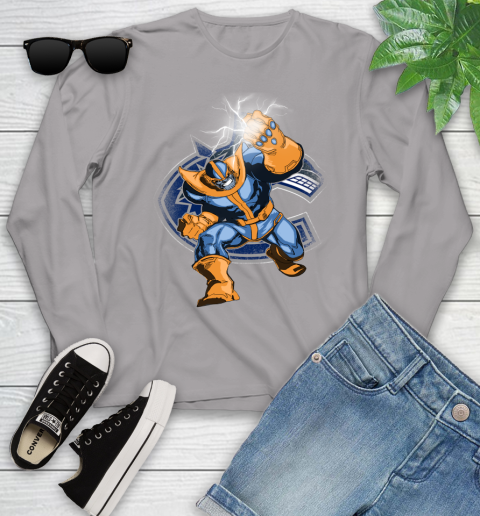 Vancouver Canucks NHL Hockey Thanos Avengers Infinity War Marvel Youth Long Sleeve 5