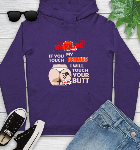 Atlanta Falcons NFL Football Warning If You Touch My Team I Will Touch My Butt Youth Hoodie 5