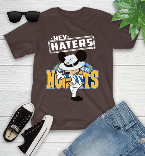 NBA Hey Haters Mickey Basketball Sports Denver Nuggets Youth T-Shirt 7
