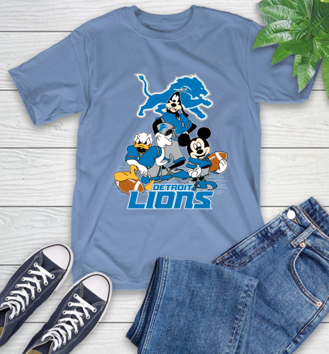 NFL Detroit Lions Mickey Mouse Donald Duck Goofy Football Shirt T-Shirt 12