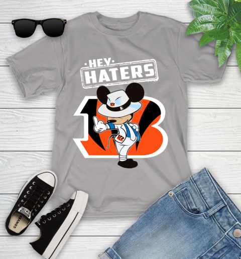 NFL Hey Haters Mickey Football Sports Cincinnati Bengals Youth T-Shirt 4
