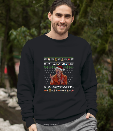 Friends TV Show Ugly Sweater T Shirt, Phoebe T Shirt, Oh My God It Is Christmas Tshirt, Christmas Gifts
