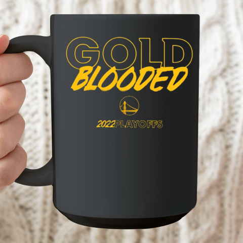 Warriors Gold Blooded Ceramic Mug 15oz