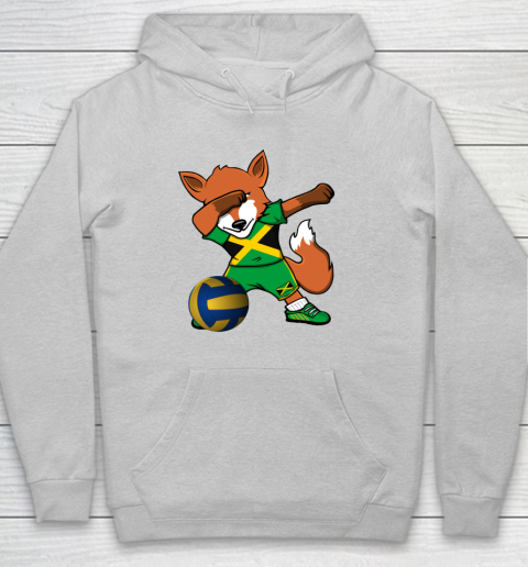 Dabbing Fox Jamaica Volleyball Fans Jersey Jamaican Hoodie 6