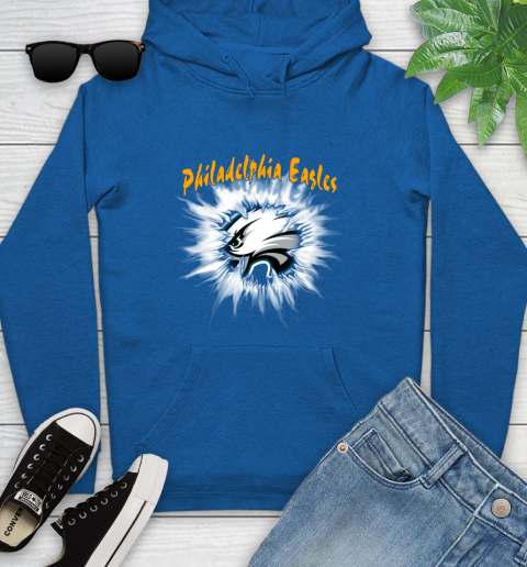 Philadelphia Eagles NFL Football Adoring Fan Rip Sports Youth Hoodie 11