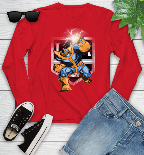 Los Angeles Kings NHL Hockey Thanos Avengers Infinity War Marvel Youth Long Sleeve 11