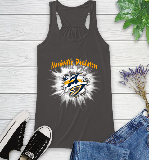 Nashville Predators NHL Hockey Adoring Fan Rip Sports Racerback Tank 11