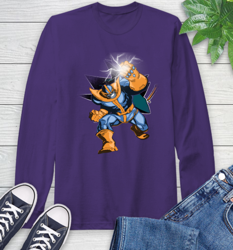San Jose Sharks NHL Hockey Thanos Avengers Infinity War Marvel Long Sleeve T-Shirt 5