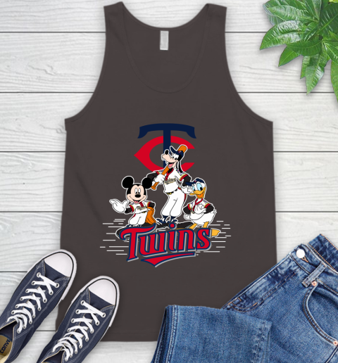 MLB Minnesota Twins Mickey Mouse Donald Duck Goofy Baseball T Shirt Tank Top 6