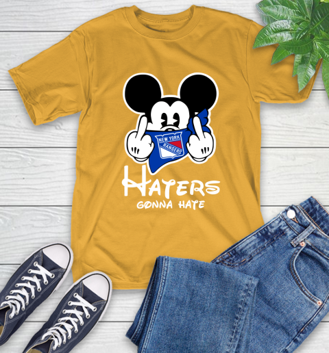 NHL New York Rangers Haters Gonna Hate Mickey Mouse Disney Hockey T Shirt T-Shirt 2