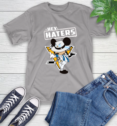 NHL Hey Haters Mickey Hockey Sports Pittsburgh Penguins T-Shirt 6