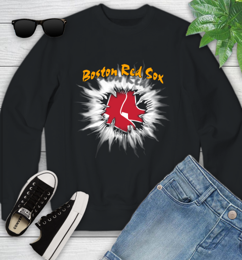 Boston Red Sox MLB Baseball Adoring Fan Rip Sports Youth Sweatshirt