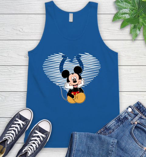 NFL Indianapolis Colts The Heart Mickey Mouse Disney Football T Shirt_000 Tank Top 4
