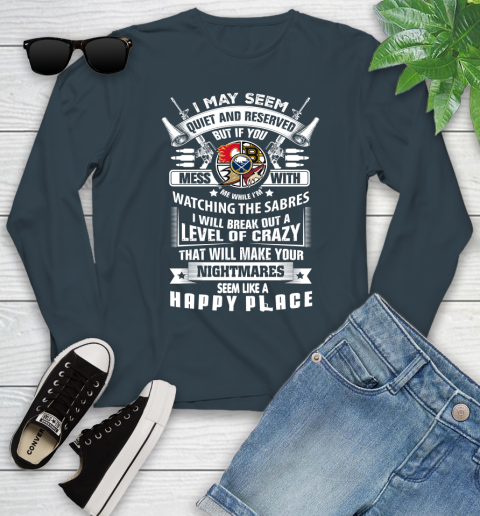 Buffalo Sabres NHL Hockey Don't Mess With Me While I'm Watching My Team Sports Youth Long Sleeve 9