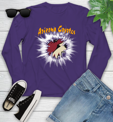 Arizona Coyotes NHL Hockey Adoring Fan Rip Sports Youth Long Sleeve 4