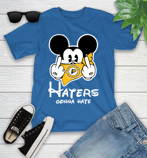 NBA Indiana Pacers Haters Gonna Hate Mickey Mouse Disney Basketball T Shirt Youth T-Shirt 12