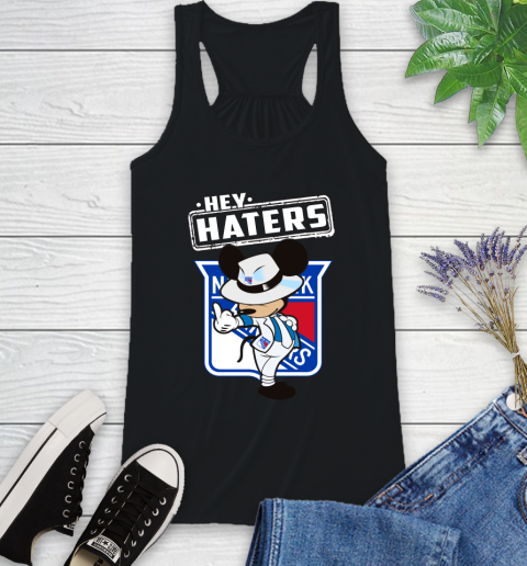 NHL Hey Haters Mickey Hockey Sports New York Rangers Racerback Tank