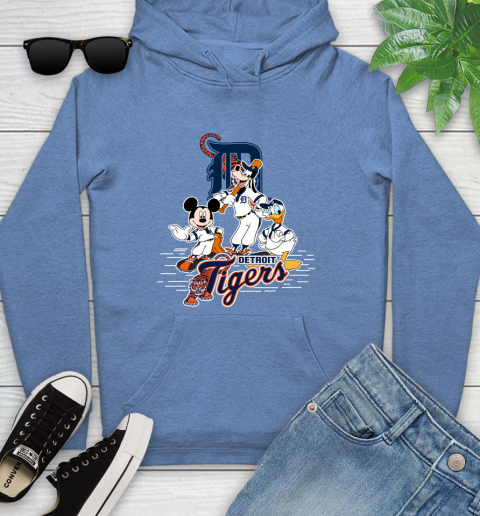MLB Detroit Tigers Mickey Mouse Donald Duck Goofy Baseball T Shirt Youth Hoodie 13