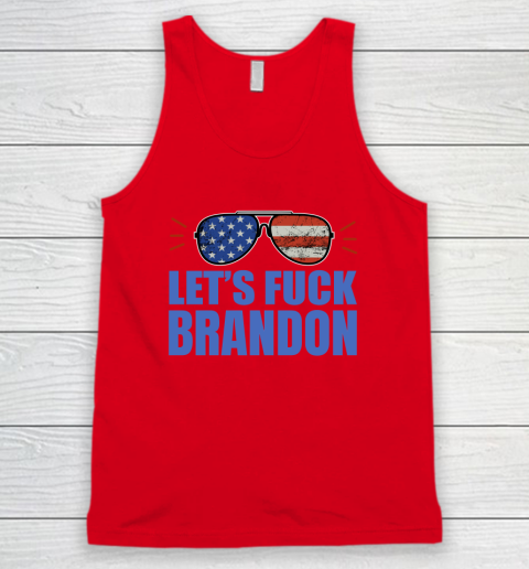 Let's Fuck Brandon US Flag Sunglasses Tank Top 3