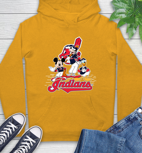 MLB Cleveland Indians Mickey Mouse Donald Duck Goofy Baseball T Shirt Hoodie 2