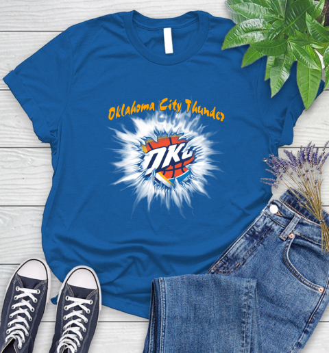 Oklahoma City Thunder NBA Basketball Rip Sports Women's T-Shirt 12