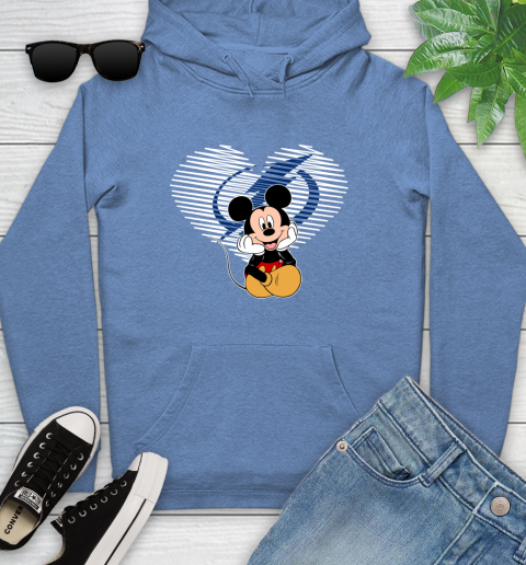 NHL Tampa Bay Lightning The Heart Mickey Mouse Disney Hockey Youth Hoodie 13