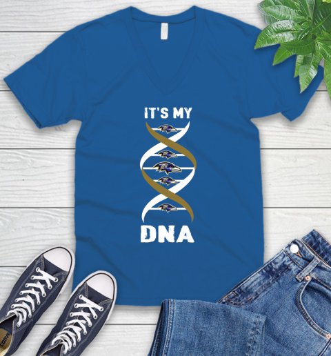 Baltimore Ravens NFL Football It's My DNA Sports V-Neck T-Shirt 5