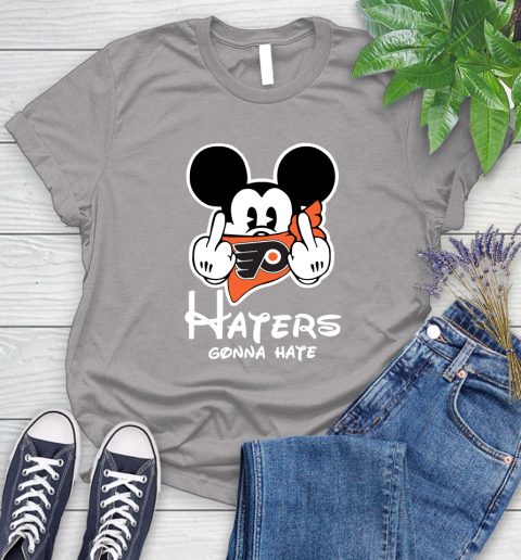 NHL Philadelphia Flyers Haters Gonna Hate Mickey Mouse Disney Hockey T Shirt Women's T-Shirt 5