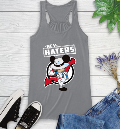 NHL Hey Haters Mickey Hockey Sports New Jersey Devils Racerback Tank 4