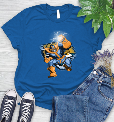 Jacksonville Jaguars NFL Football Thanos Avengers Infinity War Marvel Women's T-Shirt 12