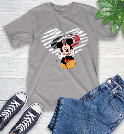 NHL Carolina Hurricanes The Heart Mickey Mouse Disney Hockey T-Shirt 6