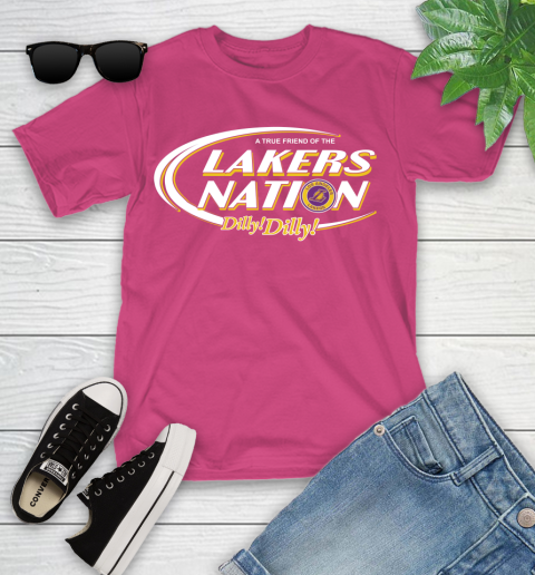 NBA A True Friend Of The Los Angeles Lakers Dilly Dilly Basketball Sports Youth T-Shirt 11