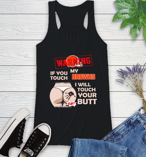 Atlanta Falcons NFL Football Warning If You Touch My Team I Will Touch My Butt Racerback Tank