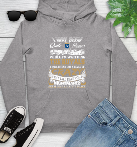 Kansas City Royals MLB Baseball Don't Mess With Me While I'm Watching My Team Youth Hoodie - Image 7