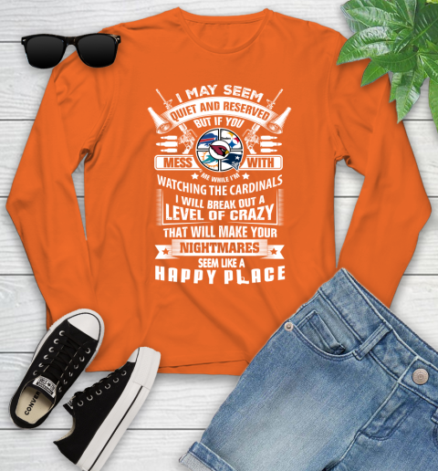 Arizona Cardinals NFL Football Don't Mess With Me While I'm Watching My Team Sports Youth Long Sleeve 3