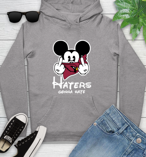 NFL Arizona Cardinals Haters Gonna Hate Mickey Mouse Disney Football T Shirt Youth Hoodie 6