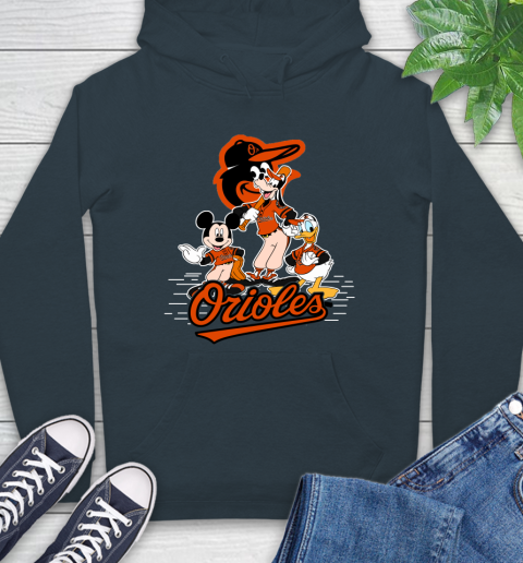 MLB Baltimore Orioles Mickey Mouse Donald Duck Goofy Baseball T Shirt Hoodie 7