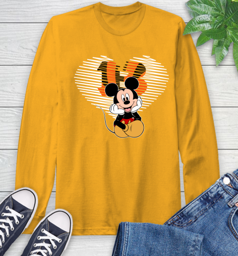 NFL Cincinnati Bengals The Heart Mickey Mouse Disney Football T Shirt_000 Long Sleeve T-Shirt 2
