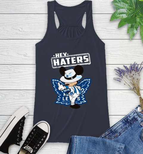 NHL Hey Haters Mickey Hockey Sports Toronto Maple Leafs Racerback Tank 10