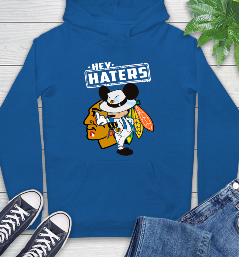 NHL Hey Haters Mickey Hockey Sports Chicago Blackhawks Hoodie 9