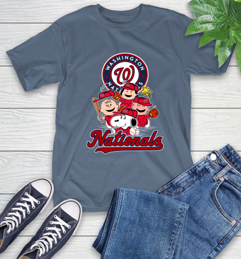 MLB Washington Nationals Snoopy Charlie Brown Woodstock The Peanuts Movie Baseball T Shirt_000 T-Shirt 8