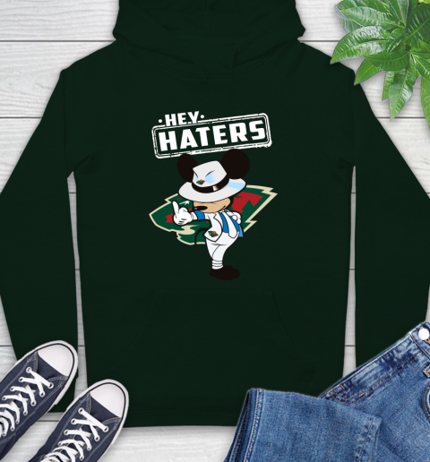 NHL Hey Haters Mickey Hockey Sports Minnesota Wild Hoodie 12