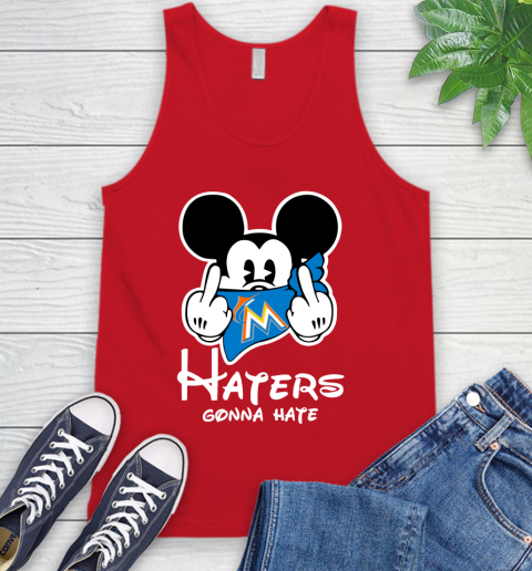 MLB Miami Marlins Haters Gonna Hate Mickey Mouse Disney Baseball T Shirt_000 Tank Top 5