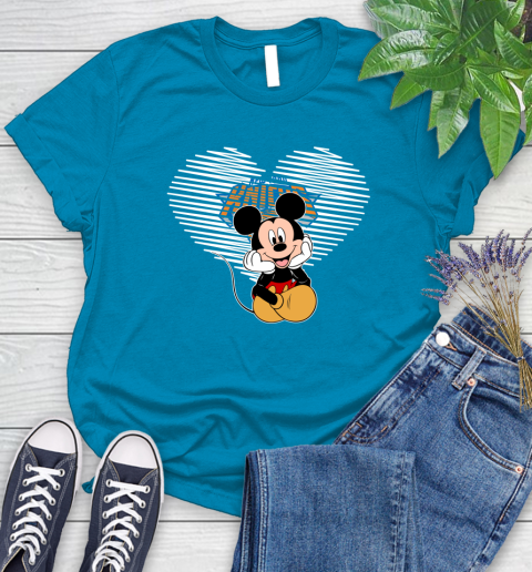NBA New York Knicks The Heart Mickey Mouse Disney Basketball Women's T-Shirt 10