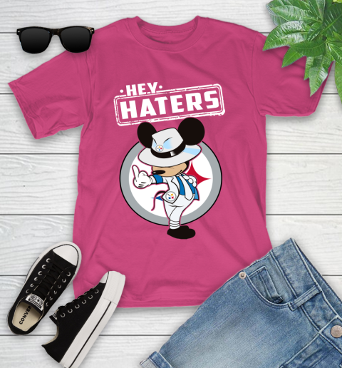 NFL Hey Haters Mickey Football Sports Pittsburgh Steelers Youth T-Shirt 11
