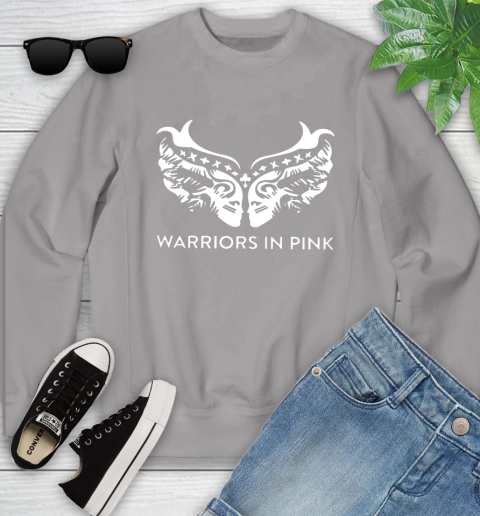 Ford cares warriors in pink shirt Youth Sweatshirt 3