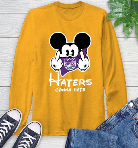 NBA Sacramento Kings Haters Gonna Hate Mickey Mouse Disney Basketball T Shirt Long Sleeve T-Shirt 2