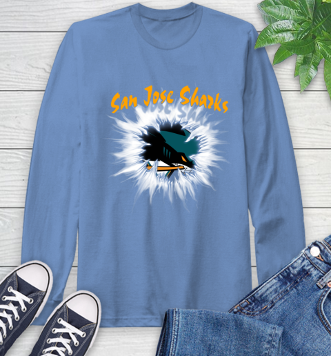 San Jose Sharks NHL Hockey Adoring Fan Rip Sports Long Sleeve T-Shirt 12